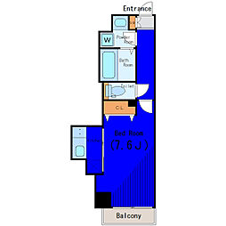 京急本線 北品川駅 徒歩8分の賃貸マンション 5階1Kの間取り