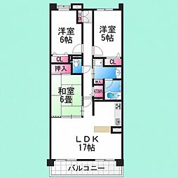 ソルプラーサ堺1番館 3LDKの間取図画像