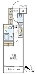 ビューテラス茗荷谷 1Kの間取図画像