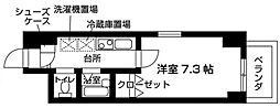 RESIDIA中野富士見台 1Kの間取図画像