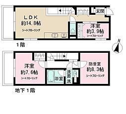Admiral Himonya 2SLDKの間取図画像
