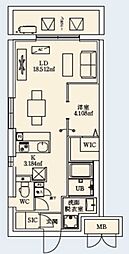 LEGALANDNISHINOMIYA PARKSIDE 1LDKの間取図画像