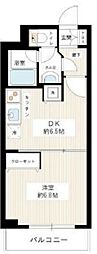 カスタリア新宿御苑 1DKの間取図画像