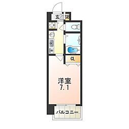 JR東海道・山陽本線 塚本駅 徒歩8分の賃貸マンション 2階1Kの間取り