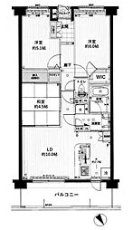アルファスクエア川越アヴァンセ 3LDKの間取図画像