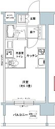 パークキューブ板橋本町 1Kの間取図画像