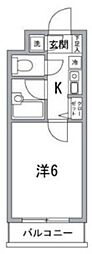 サンテミリオン旗の台 1Kの間取図画像