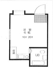 ヴィレッジ30 ワンルームの間取図画像