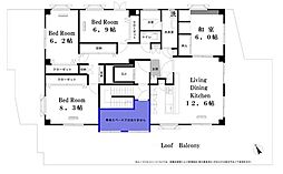 ドメス稲田堤ビル 4LDKの間取図画像