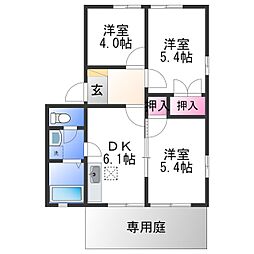 ディアス黒江 3DKの間取図画像