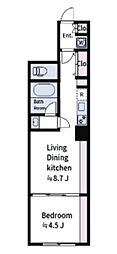 aLATO 杉並堀ノ内 1LDKの間取図画像