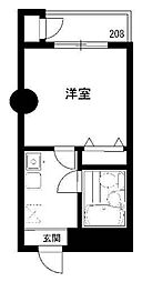 ラ・レジダンス・ド・鷺沼 1Kの間取図画像