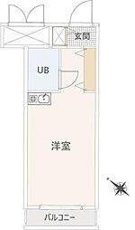 ウィンベルソロ北浦和7 ワンルームの間取図画像