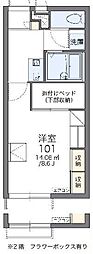 レオパレスクリスタルおゆみ野 1Kの間取図画像