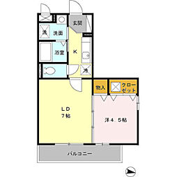 ハレアカラ 1LDKの間取図画像