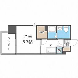 LiveCasa県庁前 1Kの間取図画像