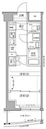 RELUXIA国分寺 2Kの間取図画像