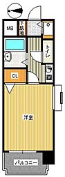 ライオンズマンション西新第5 1Kの間取図画像