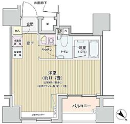 アネーロ銀座 3階1Kの間取り
