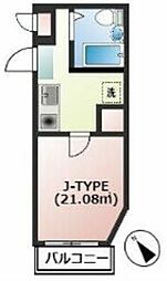 コージー久米川 1Kの間取図画像