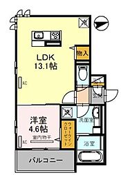 ラメゾンピック中百舌鳥 1LDKの間取図画像