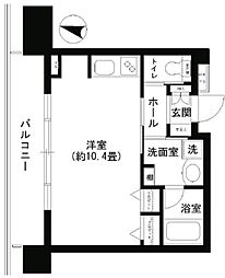 クリオ文京小石川 ワンルームの間取図画像