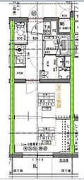 ラヴィエール住吉駅前 2Kの間取図画像
