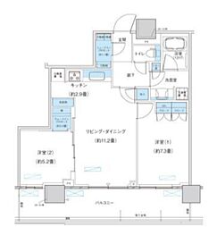 パークシティ柏の葉キャンパスザ・ゲートタワーウエスト 2LDKの間取図画像