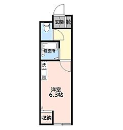 グロース百合ヶ丘 ワンルームの間取図画像