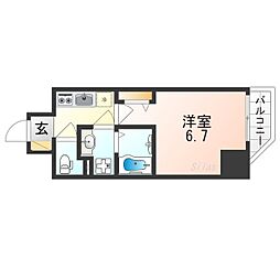神戸市海岸線 みなと元町駅 徒歩2分の賃貸マンション 11階1Kの間取り