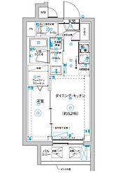 RELUXIA板橋西台 1DKの間取図画像