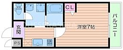 パーラム関目 1Kの間取図画像
