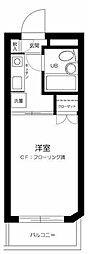 ハイタウン目黒 1Kの間取図画像