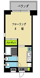 レジデンスFJ 1Kの間取図画像