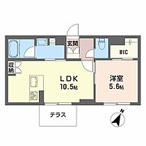 シャーメゾン　サリーレ 102 ｜ 山形県山形市緑町２丁目2-21（賃貸アパート1LDK・1階・40.85㎡） その2