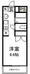 プリズム7番館 ワンルームの間取図画像