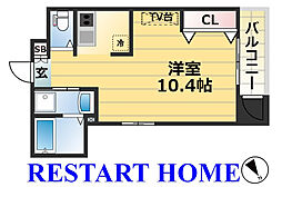 エヌエムサンカンテキャトフB棟 1階1Kの間取り