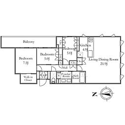 Embassy Suite 3LDKの間取図画像