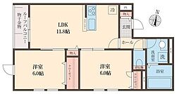 ＳＯＰＨＩＡ方南 2階2LDKの間取り