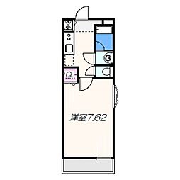 フィオーレ桑原 1Kの間取図画像