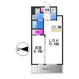 プレジオ永和ASIAN 1LDKの間取図画像