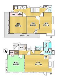 南栗原5丁目戸建 4LDKの間取り