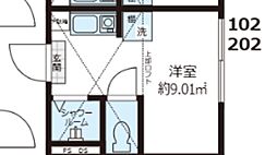 LeConfo荻窪 ワンルームの間取図画像