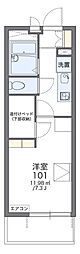 レオパレスかいと 1Kの間取図画像