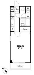 プティ・パレ・ドゥ・絹 1Kの間取図画像