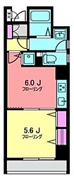 SakuraPort 1DKの間取図画像