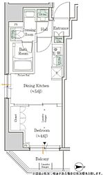 ワンルーフレジデンス新御徒町 1DKの間取図画像