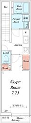 リブリ・エトワール三鷹 1Kの間取図画像