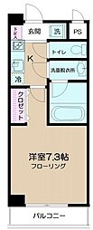 ペペール 1Kの間取図画像