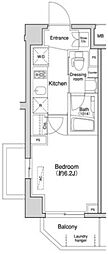 Primal方南町 1Kの間取図画像